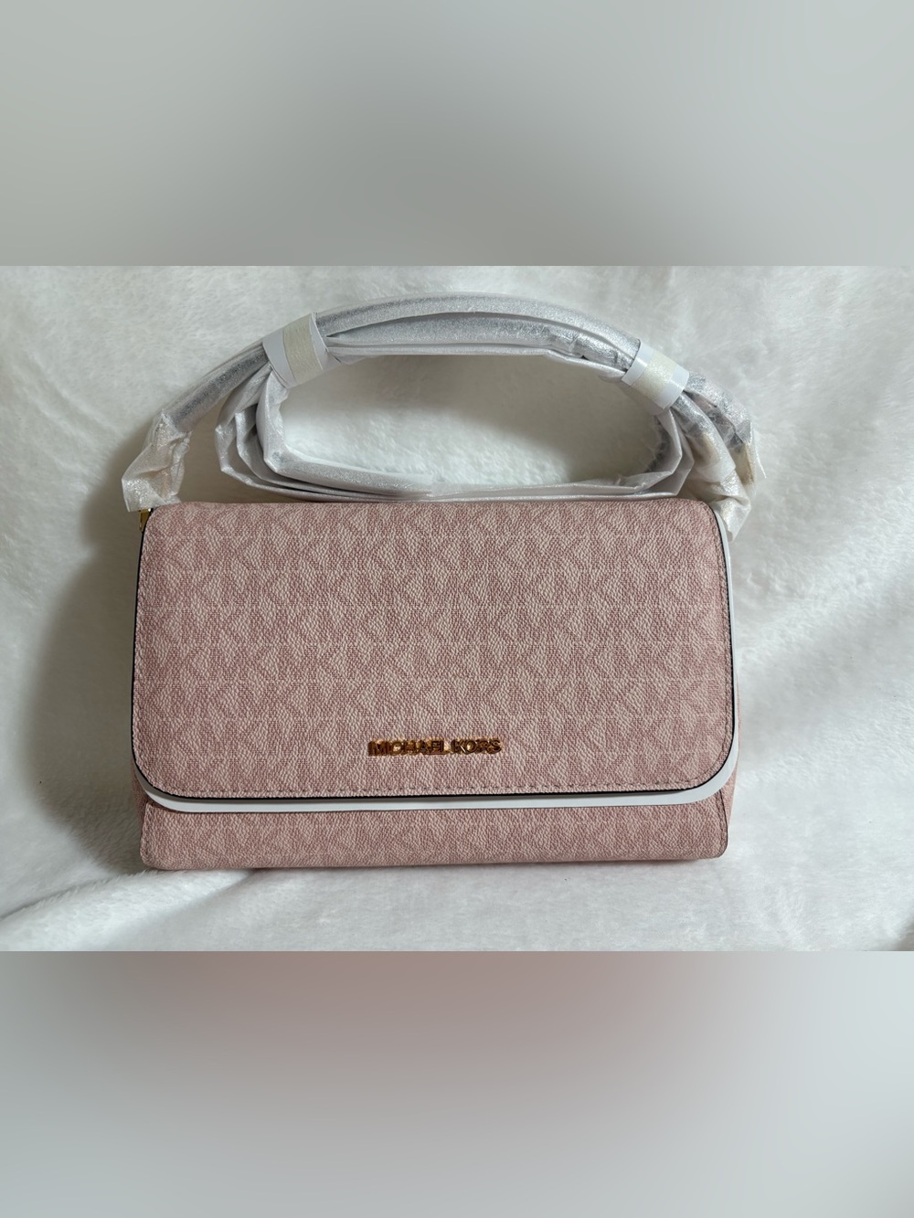 *NWT* MICHAEL KORS Medium Logo Convertible Crossbody Bag- Dark Powder Blush